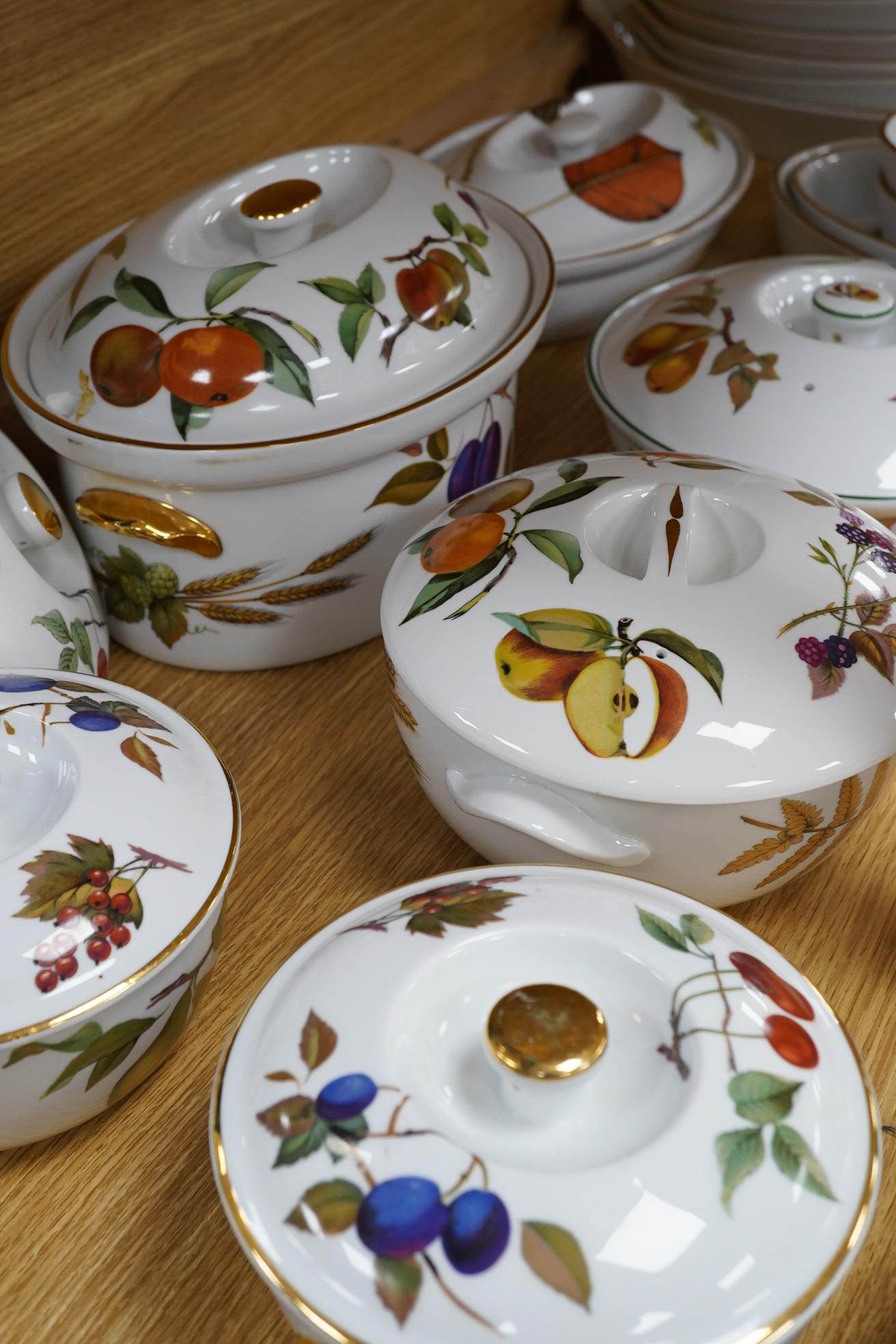 A Royal Worcester Evesham dinner service and table ware. Condition - fair to good